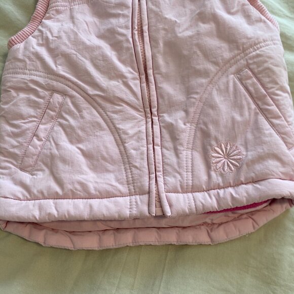 Woodland Girls Pink Camping Outdoor Puffer Vest Size 4 - Picture 2 of 9